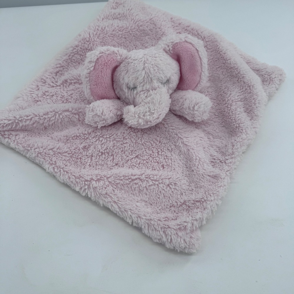 Just Born Elephant Security Blanket Kids Pink‎ Plush Lovey Stuffed Plush Toy